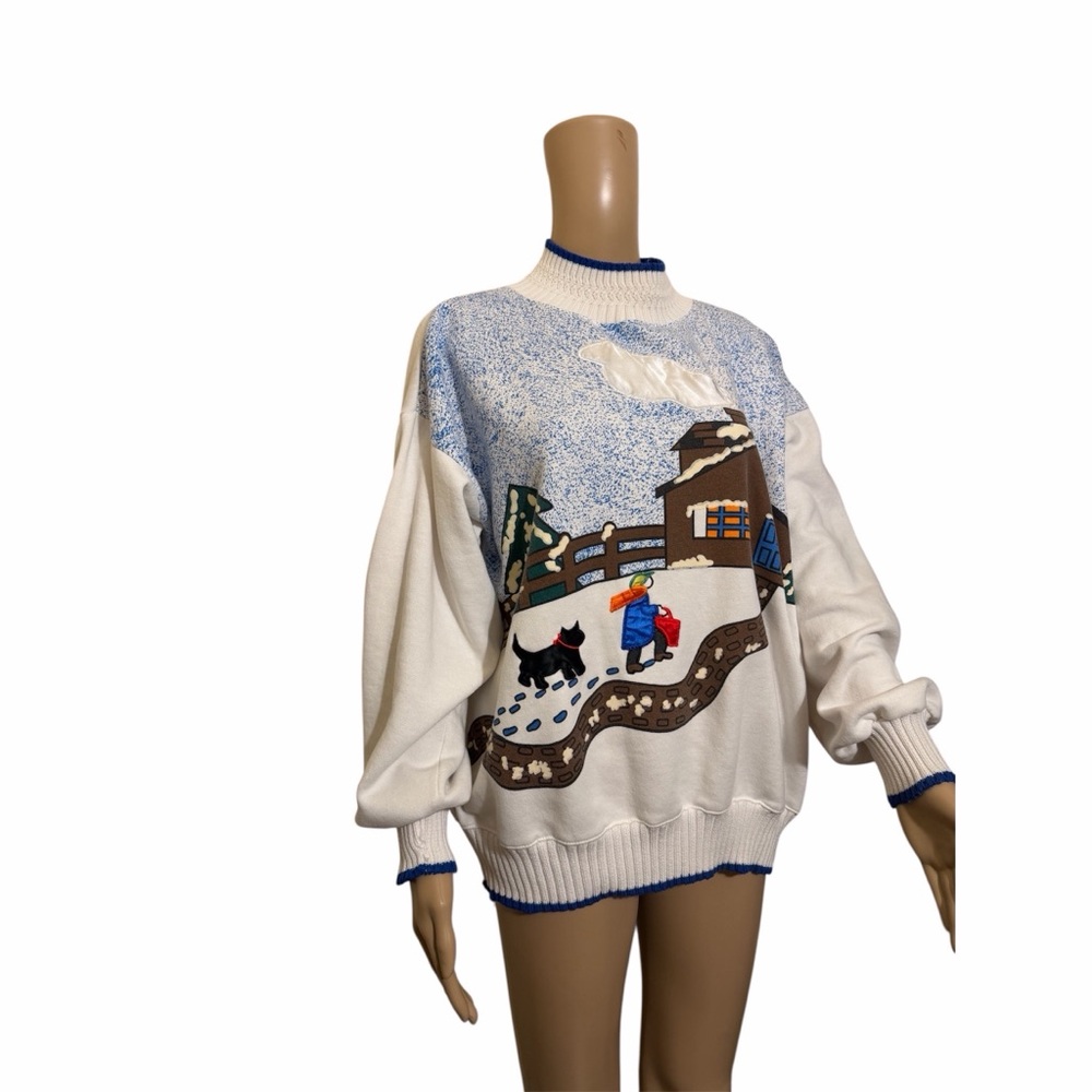 Vintage E.b sport Cozy Winter Scene Sweater - Picture 3 of 7